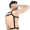 Arnês sexy masculino bdsm bondage banda corpo halter pescoço cinto peito lingerie exótica fetiche palco noite clubwear gay