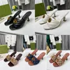 2022 Brand high heels Sandals Designer Men Casual shoes summer outdoor fashion Luxury Ladies sandal High Quality Flat beach shoe 35-43