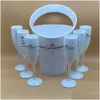 Vinho copos balde de gelo champanhe flauta conjunto branco conjuntos de festa de plástico entrega em casa jardim cozinha jantar bar drinkware dhnik