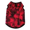 Dog Apparel Winter Pet Clothes Warm Fleece Coat Jacket Jumpsuit Puppy Tie-dye Vest