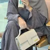 Roupas étnicas Inverno Corduroy Abaya Vestidos Longos para Mulher Muçulmana Verde Abayas Dubai Luxo Hijab Vestido Turquia Islâmica Modest Kaftan