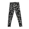 Actieve broek KLASSIEKE ZWART-WITTE BLOEMENlegging Leggins voor dames Gymsportschoenen