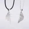 S3610 Fashion Jewelry Angel And Demon Couple Necklace Tai Silver Plated Pendant Man Woman Lovers Choker Necklaces 2pcs/set