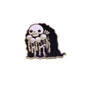 Brooches Dark Soul Skeleton Enamel Pins Tombstone Metal Brooch Women Fashion Jewelry Gifts Anime Movie Hat Lapel Badge