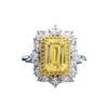 Anello con diamanti vintage 100% vero argento sterling 925 Anelli per fedi nuziali per le donne Regalo di gioielli per fidanzamento nuziale