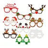 Sunglasses Frames 9 Pieces Xmas Glasses Frame Christmas Paper Eyeglasses Navidad Gifts Holiday Supplies For Kids Adults Merry Chrismtas
