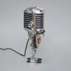 Objets décoratifs Figurines Modèle USB Fer Whited Retro Retro Lampe de bureau Microphone Robot pour jouer de la guitare 230224279K