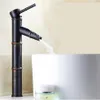 Bathroom Sink Faucets 3 Styles Ly Euro Elegant Black Faucet Bamboo Style Basin Mixer Deck Mounted Single Handle Water Taps317t