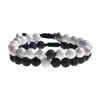 Strand 2PCS/lOT Fashion Friendship Woven Stone Bracelet Natural Howlite Chakra Healing Men Lava Bangle For Love