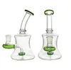 6,3 cala zlewki Bongs Hookahs Rury wodne Recyklator Dab Rig Glass Rigs Olejki Palanie Rurka Rura Zielona