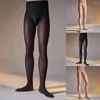 Men's Socks Sexy Ultrathin Sheer Stockings Tights Plus Size Pantyhose For A Seductive Look Breathable And Glossy (Black/Skin/Coffee)