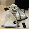 Fashion Designer Scarf Knit Rhinestone Letters C Scarf Women Men Winter