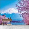 Cherry Blossom Landscape Mur Fond Mural 3D Fond d'écran 3D Papiers muraux pour TV Backdrop184T