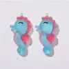 Charms 10Pcs Resin Flatback Ocean Animals Kawaii Seahorse Fish Crab Earrings Bracelet Necklace Pendants For DIY Jewelry Making