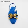 Sandalen Frühling Neue Marke Frauen Sandale Mode Schnalle Flach Damen Elegante Blaue Pantoletten Flache Ferse Weibliche Kleid Rutschen Schuh 230316