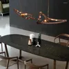 Lustres Européen Et Américain Restaurant Suspension Lampe Designer Italien Art De Luxe Villa G4 Ampoule En Acier Inoxydable