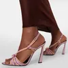 Zapatos de vestir liyke 2023 nuevo estilo de moda correa de espalda para mujeres tacones rosa sandalias sexy de verano banda estrecha para fiestas zapatos de vestir para fiestas