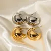 Boucles d'oreilles Youthway boule d'or demi-ronde Chunky C creux femmes 18K PVD plaqué élégant Bijoux d'été Bijoux