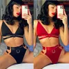 Bh en panty set vrouwen sexy vrouwelijk perspectief kanten ondergoed halter kousenband nachtkleding porno intieme erotische lingerie