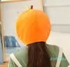 Береты, оранжевые головные уборы, шапки, плюшевые модные вечерние головные уборы для малышей, креативная дизайнерская кепка, теплая одежда