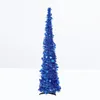 Christmas Decorations Tree Collapsible Xmas Sequin Tinsel Glitter Figurine Centerpiece Green Classic For Home Room