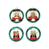 Charms 4 Stuks Kerst Gingle Bells Creatieve Acryl BuPendant Voor Sleutelhanger Ketting Sieraden Diy Maken