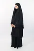 Vêtements ethniques Eid femmes musulmanes à capuche longue Khimar Paryer vêtement 2 pièces ensemble Abaya robe couverture complète caftan islamique Jilbab Djellaba