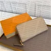 Wytłoczony skórzany portfel zamekowy dla małych wyrobów skórzanych Portfel Khaki sprzedawane w Box245T