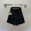 Shorts feminino clássico e fácil de usar cintura alta com zíper lateral emagrecedor