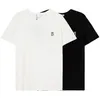 Camiseta esportiva de verão masculino camiseta de designer senhoras lixo camiseta moda de marca casual camisa preta e branca camisa de luxo bordado de luva curta roupas de pescoço redondo roupas de pescoço