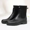 Bottes de pluie Bottes de pluie de créateur chaussures imperméables pour femmes dames pluvieuses chaussures de pluie en caoutchouc de fourrure rose femme galoches bottes de pluie antidérapantes à enfiler 231122