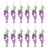 Dekoratif çiçekler yapay wisteria çiçek sarmaşık açık bitkiler sahte ipek bez duvar asılı açık havada