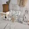 Relojes de mesa de escritorio Reloj despertador digital 3d inteligente Relojes de pared Decoración del hogar Reloj de escritorio digital LED con temperatura Fecha Hora Nórdico Lar197F