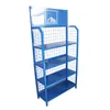 customized Garage Shop Engine Oil Rack Lubricant Promotion 4 Lays Steel Shelf Retail Motor Oil Display Rack