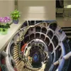 3d pvc flooring custom po wallpaper wall sticker Spiral staircase corridor decoration painting picture 3d wall room murals wall301o