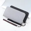 Brieftaschen Multifunktions-Leinwand Lange Männer Kartenhalter Reißverschluss Handtaschen Große Kapazität Geldbörse