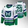 Sebastian Aho Carolinat Hurricanese Whalers Witte Jersey Premier Breakaway 20 Brett Pesce 22 Stefan Noesen 23 Uniform helemaal gestikt