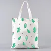 Sacs de courses mignon dessin animé Cactus plante en pot, sac à main en toile pliable écologique pour femmes, prix bas, vente en gros