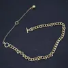 Choker Punk Fashion Trendy Long Chain Pendant Necklace For Women Gold Link Drop Sexig Clavicle Chokers smycken Presenttillbehör