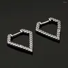 Stud Earrings Unique Simple Love For Men Women Stainless Steel Fashion Personality Braided Pattern Creative Jewelry