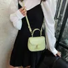 2023 New Mini Saddle Evening Bags Fashion One-shoulder Cross Body Crocodile Print Retro Small Handbag Trend