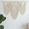 Wandtapijten Groot Macramé Wandtapijt met Houten Stok Handgeweven Bohemen Kwastje Gordijn Tapijt Bruiloft Backgrou Boho Decor 231122