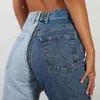 Pantaloni streetwear da donna a vita alta in denim casual Pantaloni moda con cerniera Boyfriend Jeans 210415 marchio all'ingrosso