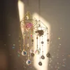 Decoraciones de jardín Crystal Windchimes Sun Catcher Star Moon Colgante Hexágono Diamante Rainbow R Iluminación Prismas Adorno Decoración para el hogar 230422