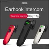 Motorcykel Intercom Walkie Talkie Wireless Set Ear Hook Headset utomhus Mini Bike Earpiece Hands Headphone Walkie-Talkie Drop Delive DHRVM