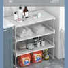 Badezimmerregale Stapelbare Regale Schrank Kleiderschrank Trennschrank Organizer Teleskopregale für Küchenspüle Rack Badezimmerzubehör 230422