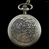 Pocket Watches Vintage Line White Digital Quartz Watch High Quality Chain Steel Men's and Women's Clock Necklace Pendant Gift