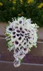 Flores de casamento PEORQUÍDEA Roxo Branco Cachoeira Buquê Noiva Segurando Calla Lillies Lírio Do Vale Cascata Nupcial