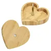 Cendriers matériaux en bois forme de coeur accessoires pour fumer cendrier style unique conteneurs 280J