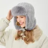 Trapper chapéus falso coelho pele bomber chapéu homens mulheres rússia ushanka earflap inverno esqui neve bonés quentes gorras invierno mujer 231122